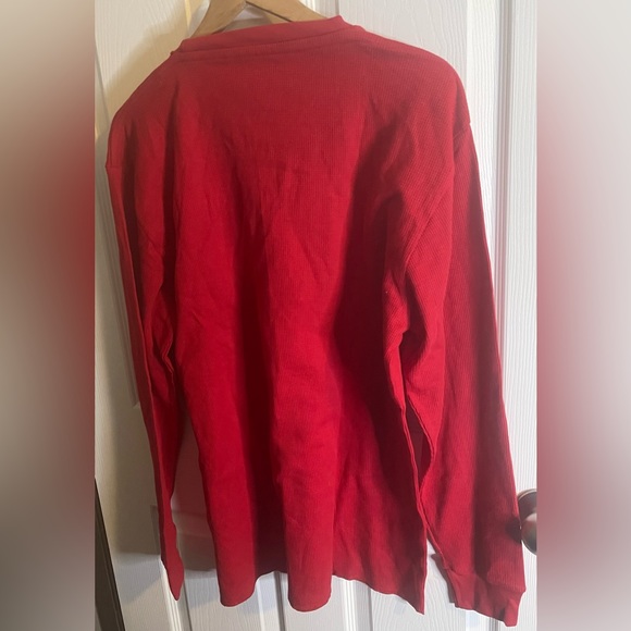 GALAXY BY HARVIC Men's Long Sleeve Round Neck Thermal Shirt Red Size XL - Picture 2 of 3